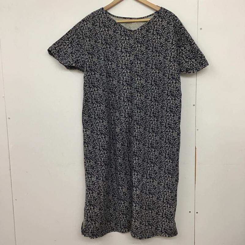 スタディオクリップ studio CLIP ワンピース ロングスカート M 総柄 紺 / ネイビー /  レディース USED 古着 中古 10151296