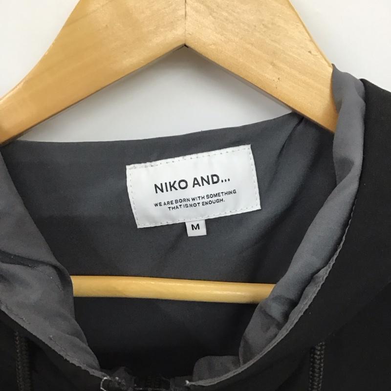 ニコアンド niko and... ジャケット、上着 ジャンパー、ブルゾン ジップアップジャケット ナイロンジャケット アウター M ロゴ、文字 黒 / ブラック /  メンズ USED 古着 中古 10151304