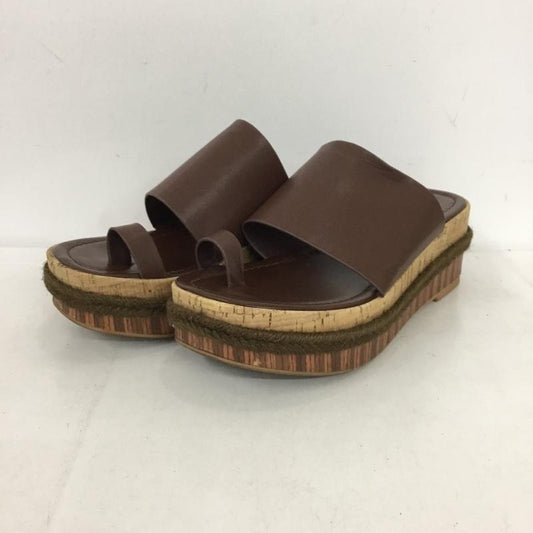 ジーナシス JEANASIS サンダル サンダル トングサンダル L 無地 茶 / ブラウン /  レディース USED 古着 中古 10151315