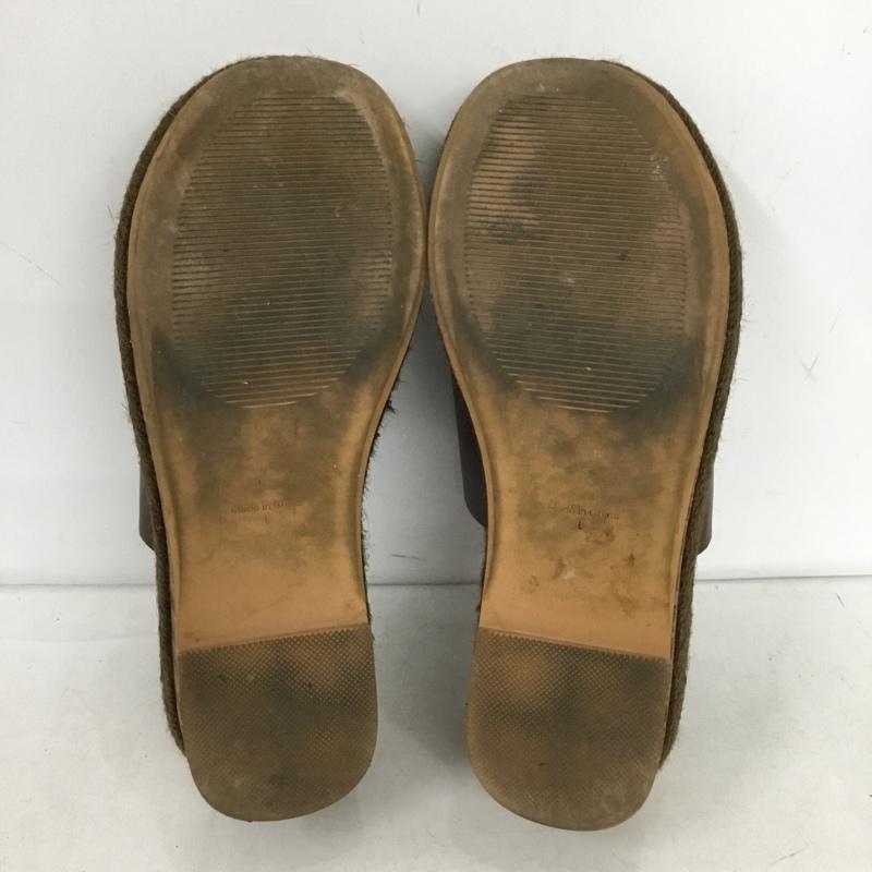 ジーナシス JEANASIS サンダル サンダル トングサンダル L 無地 茶 / ブラウン /  レディース USED 古着 中古 10151315