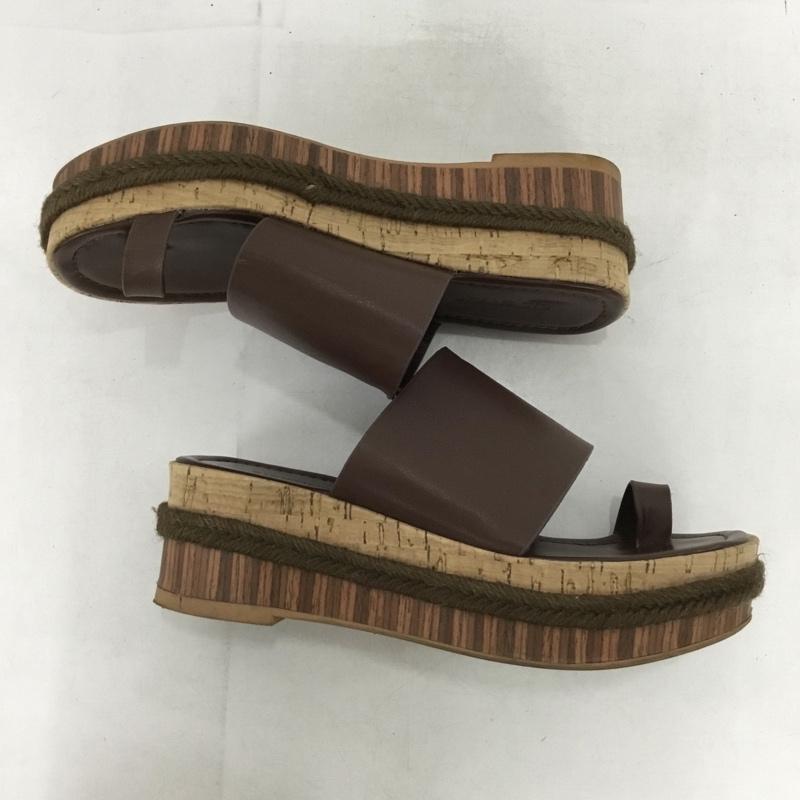 ジーナシス JEANASIS サンダル サンダル トングサンダル L 無地 茶 / ブラウン /  レディース USED 古着 中古 10151315