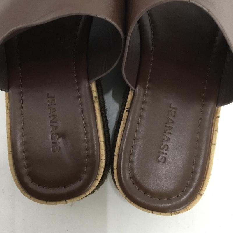 ジーナシス JEANASIS サンダル サンダル トングサンダル L 無地 茶 / ブラウン /  レディース USED 古着 中古 10151315