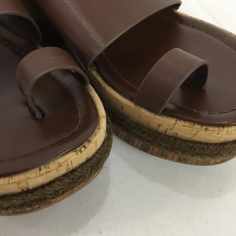 ジーナシス JEANASIS サンダル サンダル トングサンダル L 無地 茶 / ブラウン /  レディース USED 古着 中古 10151315