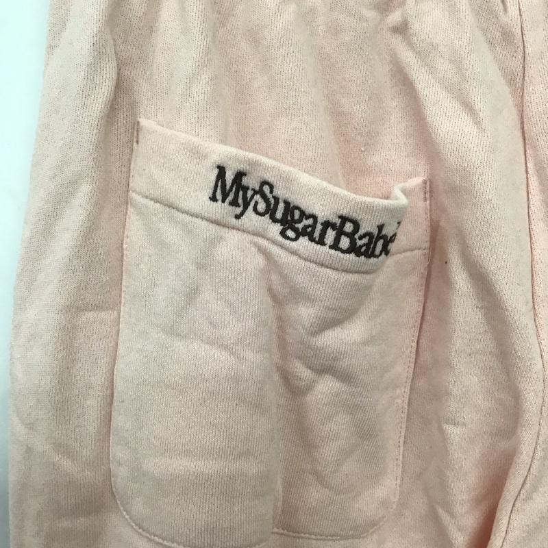 マイシュガーベイブ My Sugar Babe パンツ ワークパンツ、ペインターパンツ スウェットパンツ ワイドパンツ カジュアルパンツ S ロゴ、文字 桃 / ピンク /  メンズ USED 古着 中古 10151319