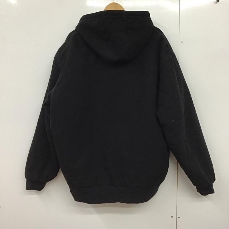 カーハート Carhartt ジャケット、上着 ジャンパー、ブルゾン ジップアップジャケット アウター 古着 XXL ロゴ、文字 黒 / ブラック /  メンズ USED 古着 中古 10151330