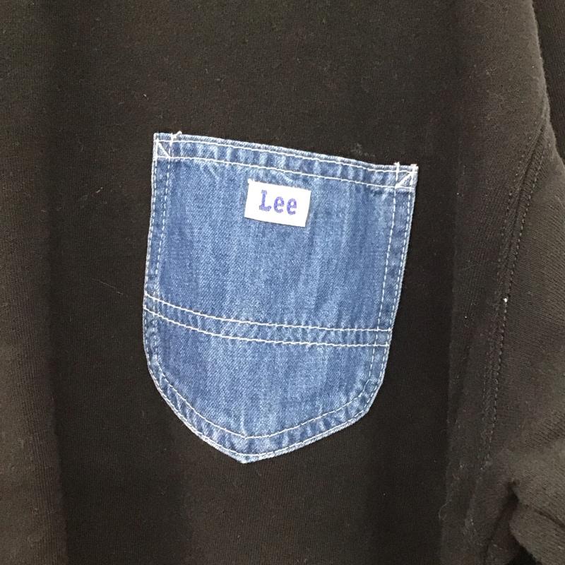 リー Lee トレーナー 長袖 長袖トレーナー スウェット クルーネック プルオーバー L ロゴ、文字 黒 / ブラック /  メンズ USED 古着 中古 10151332