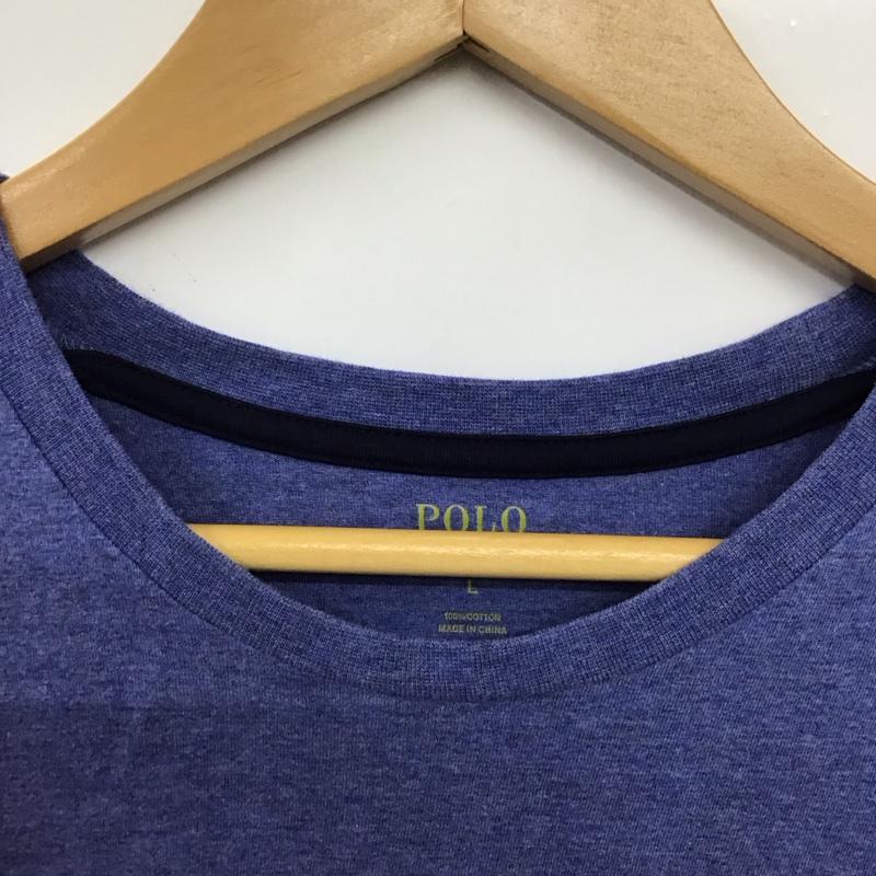 ポロラルフローレン POLO RALPH LAUREN Tシャツ 半袖 半袖カットソー プリントTシャツ クルーネックカットソー L ロゴ、文字 青 / ブルー /  メンズ USED 古着 中古 10151343