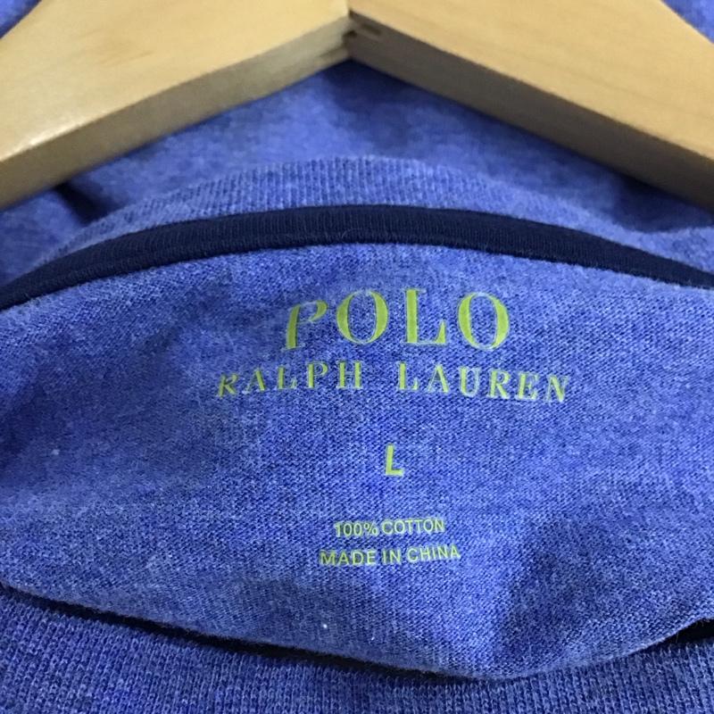 ポロラルフローレン POLO RALPH LAUREN Tシャツ 半袖 半袖カットソー プリントTシャツ クルーネックカットソー L ロゴ、文字 青 / ブルー /  メンズ USED 古着 中古 10151343