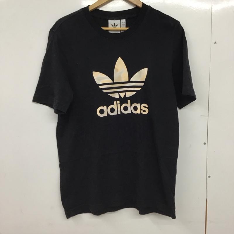 アディダス adidas Tシャツ 半袖 gn1856 プリントTシャツ 半袖カットソー M プリント 黒 / ブラック /  メンズ USED 古着 中古 10151344