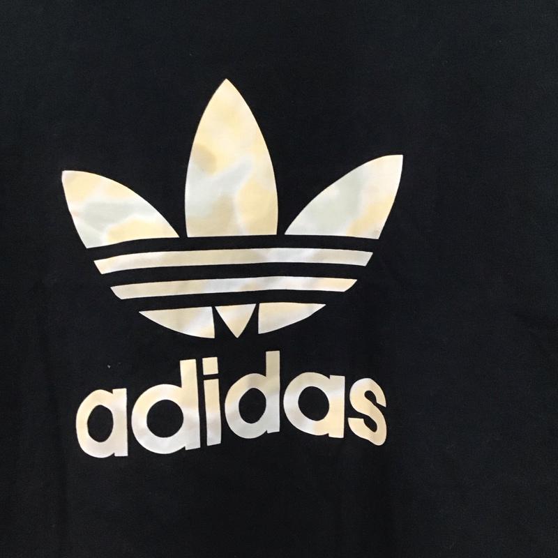 アディダス adidas Tシャツ 半袖 gn1856 プリントTシャツ 半袖カットソー M プリント 黒 / ブラック /  メンズ USED 古着 中古 10151344