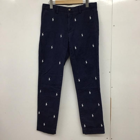 ポロラルフローレン POLO RALPH LAUREN パンツ チノパン チノパン スリムパンツ カジュアルパンツ 30インチ ロゴ、文字 紺 / ネイビー /  メンズ USED 古着 中古 10151358