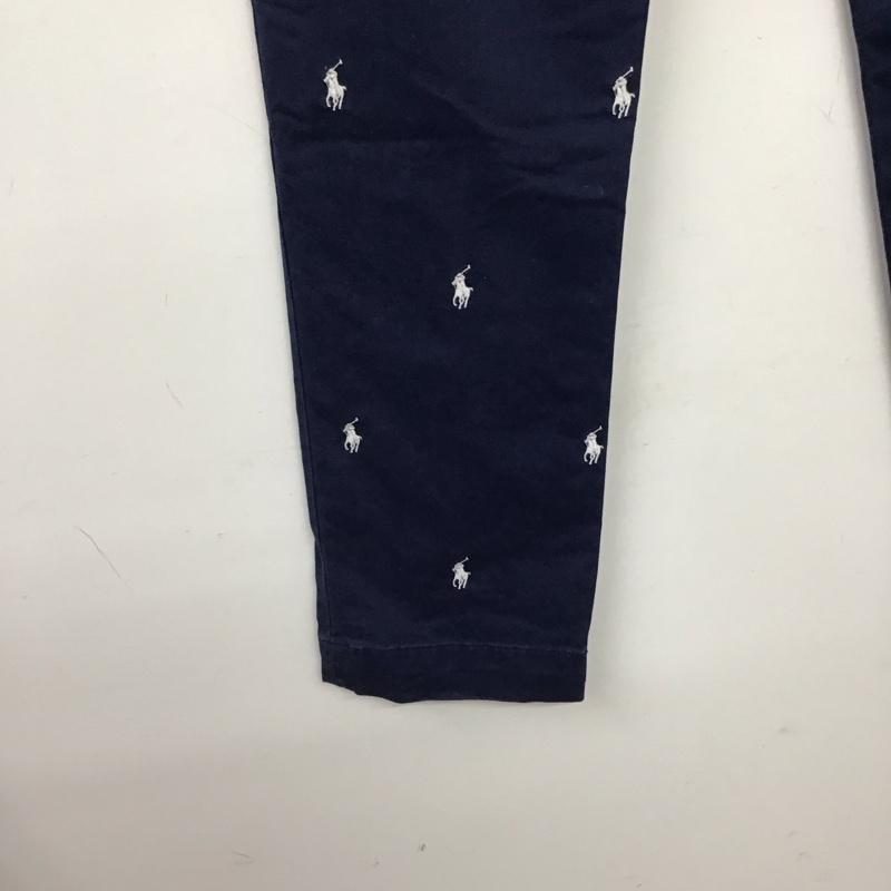 ポロラルフローレン POLO RALPH LAUREN パンツ チノパン チノパン スリムパンツ カジュアルパンツ 30インチ ロゴ、文字 紺 / ネイビー /  メンズ USED 古着 中古 10151358