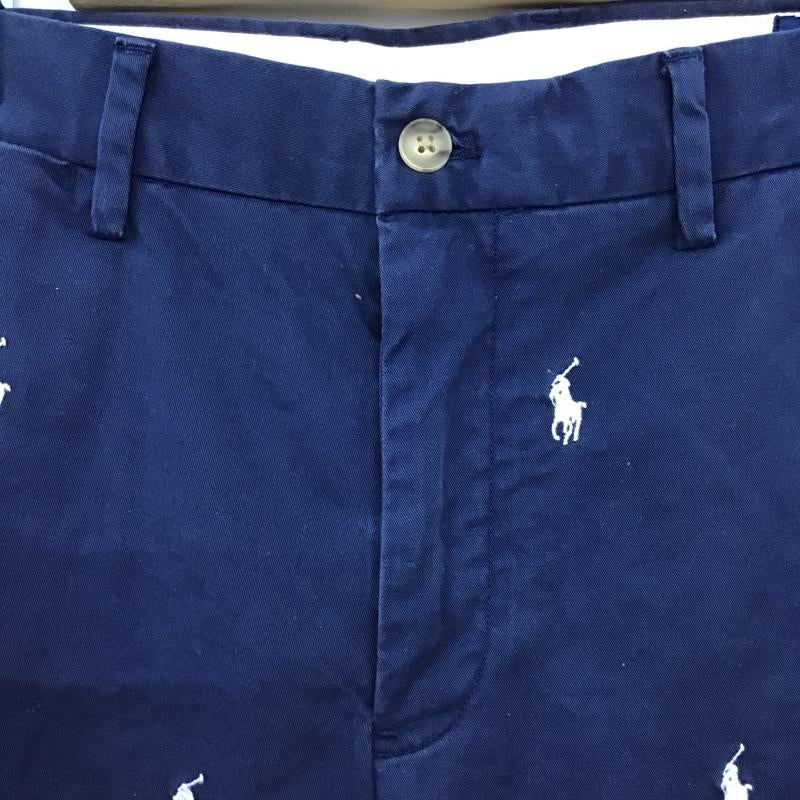 ポロラルフローレン POLO RALPH LAUREN パンツ チノパン チノパン スリムパンツ カジュアルパンツ 30インチ ロゴ、文字 紺 / ネイビー /  メンズ USED 古着 中古 10151358
