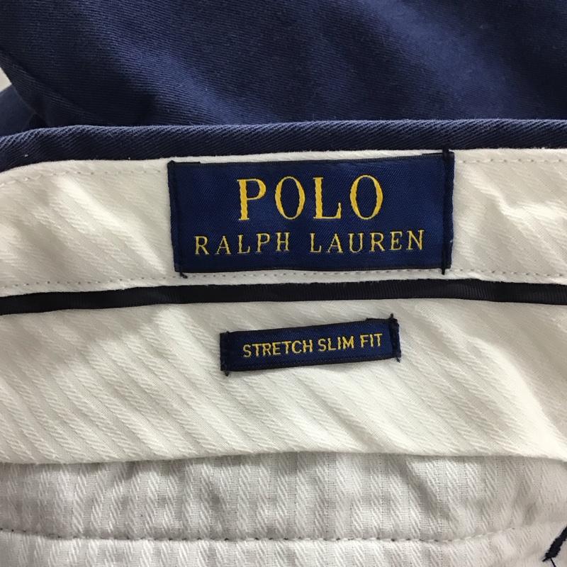 ポロラルフローレン POLO RALPH LAUREN パンツ チノパン チノパン スリムパンツ カジュアルパンツ 30インチ ロゴ、文字 紺 / ネイビー /  メンズ USED 古着 中古 10151358