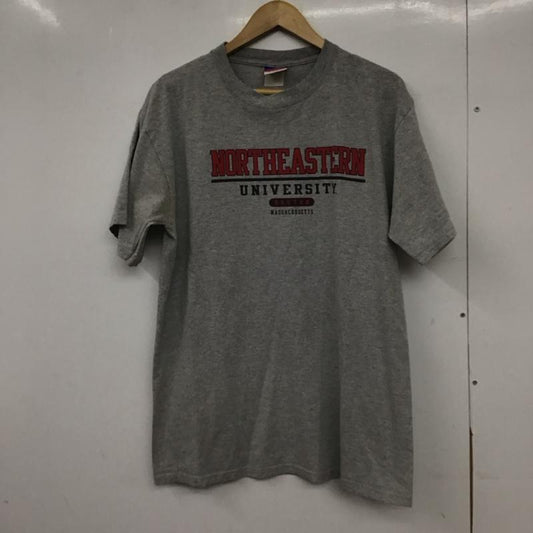 チャンピオン Champion Tシャツ 半袖 半袖カットソー プリントTシャツ クルーネックカットソー L プリント 灰 / グレー /  メンズ USED 古着 中古 10151363