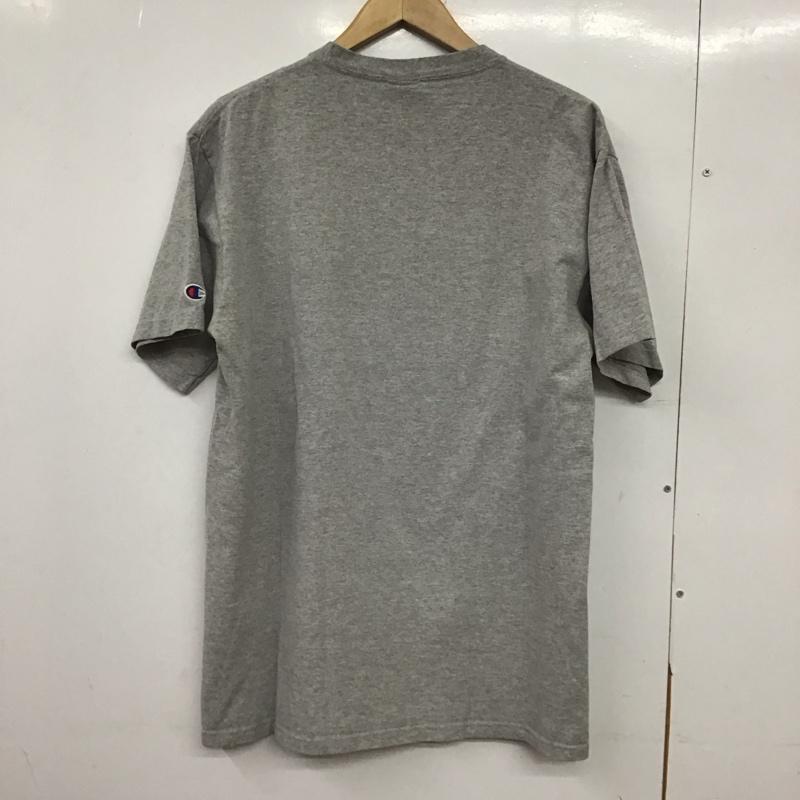 チャンピオン Champion Tシャツ 半袖 半袖カットソー プリントTシャツ クルーネックカットソー L プリント 灰 / グレー /  メンズ USED 古着 中古 10151363