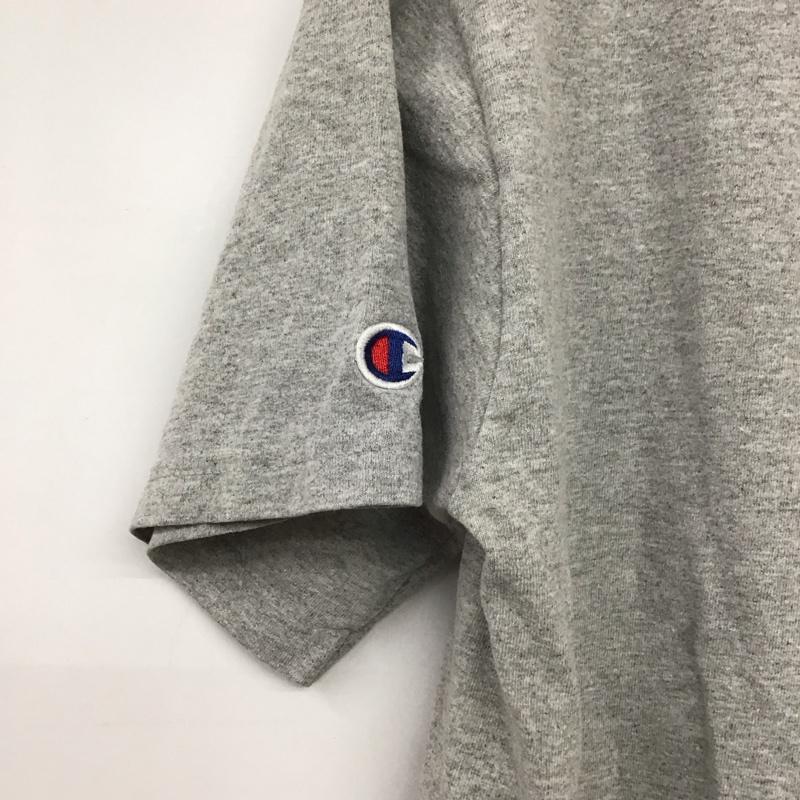 チャンピオン Champion Tシャツ 半袖 半袖カットソー プリントTシャツ クルーネックカットソー L プリント 灰 / グレー /  メンズ USED 古着 中古 10151363