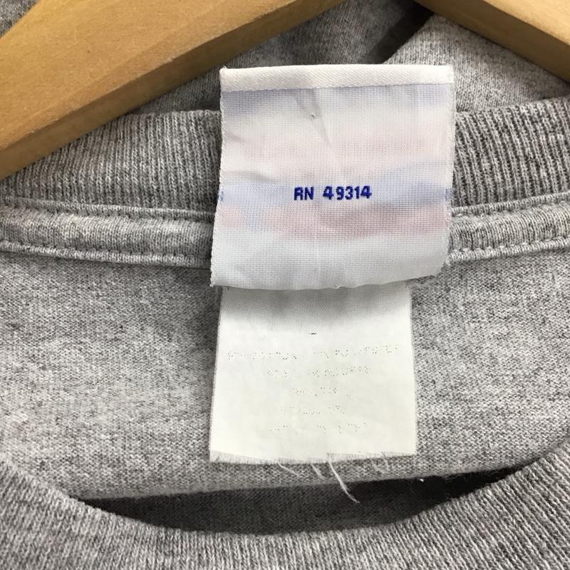 チャンピオン Champion Tシャツ 半袖 半袖カットソー プリントTシャツ クルーネックカットソー L プリント 灰 / グレー /  メンズ USED 古着 中古 10151363