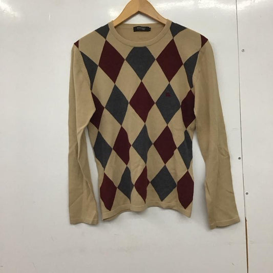 バーバリーブラックレーベル BURBERRY BLACK LABEL ニット、セーター 長袖 長袖ニットカットソー クルーネック セーター 2 プリント マルチカラー / マルチカラー /  メンズ USED 古着 中古 10151367