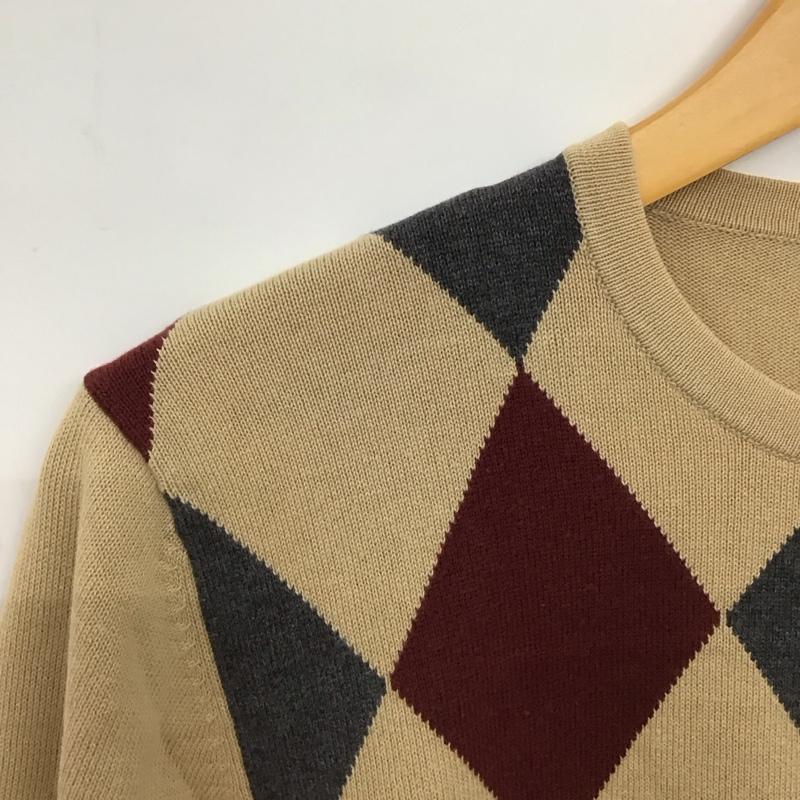 バーバリーブラックレーベル BURBERRY BLACK LABEL ニット、セーター 長袖 長袖ニットカットソー クルーネック セーター 2 プリント マルチカラー / マルチカラー /  メンズ USED 古着 中古 10151367