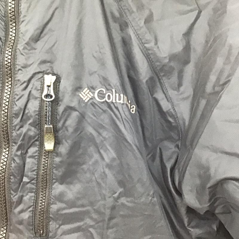 コロンビア Columbia ジャケット、上着 ジャンパー、ブルゾン ジップアップジャケット ナイロンジャケット アウター M ロゴ、文字 黒 / ブラック /  メンズ USED 古着 中古 10151370