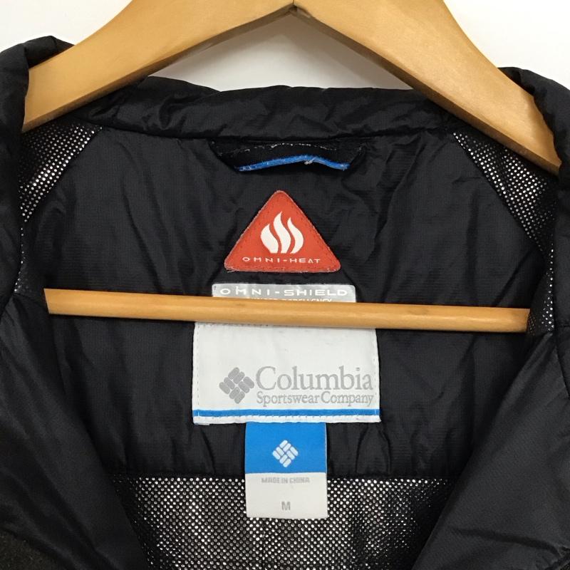 コロンビア Columbia ジャケット、上着 ジャンパー、ブルゾン ジップアップジャケット ナイロンジャケット アウター M ロゴ、文字 黒 / ブラック /  メンズ USED 古着 中古 10151370