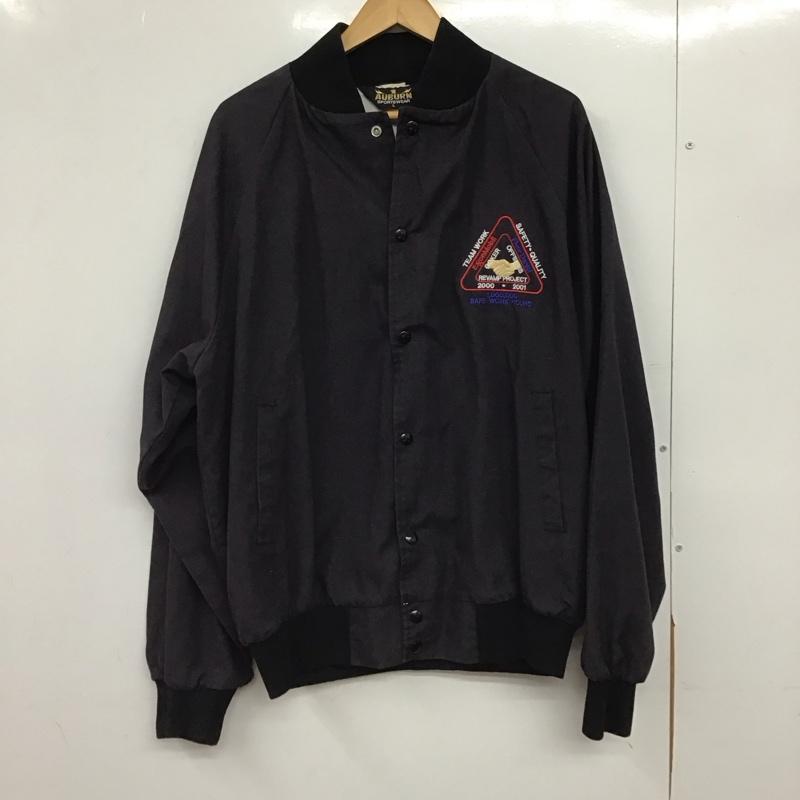 古着 USED ジャケット、上着 ジャンパー、ブルゾン ジャケット アウター ノーカラージャケット L ロゴ、文字 黒 / ブラック /  メンズ USED 古着 中古 10151371