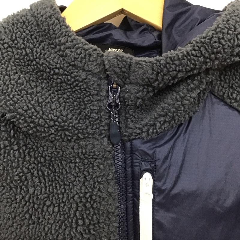 ナイキ NIKE ジャケット、上着 ジャンパー、ブルゾン 862746-451 FULLZIPEVERETTHOODIE ジップアップフリースジャケット L ロゴ、文字 紺 / ネイビー /  メンズ USED 古着 中古 10151374