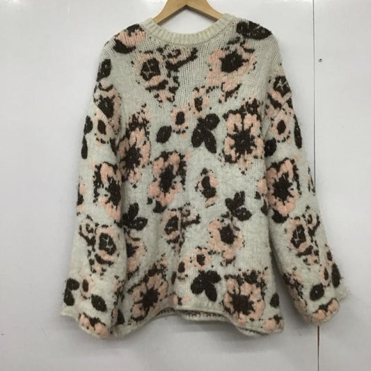 ザラ ZARA ニット、セーター 長袖 長袖ニットカットソー クルーネック セーター M 総柄 マルチカラー / マルチカラー / multicolor レディース USED 古着 中古 10151376