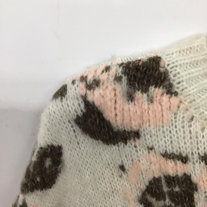 ザラ ZARA ニット、セーター 長袖 長袖ニットカットソー クルーネック セーター M 総柄 マルチカラー / マルチカラー / multicolor レディース USED 古着 中古 10151376