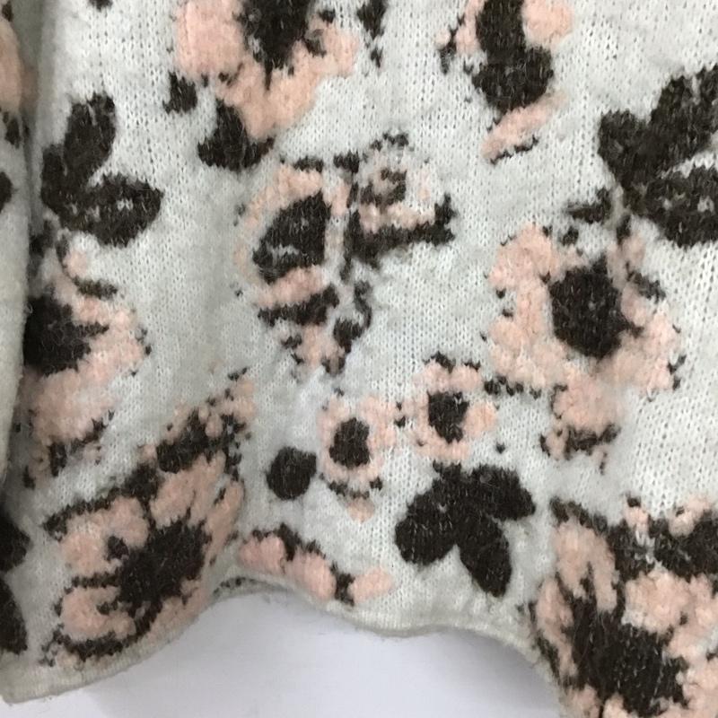 ザラ ZARA ニット、セーター 長袖 長袖ニットカットソー クルーネック セーター M 総柄 マルチカラー / マルチカラー / multicolor レディース USED 古着 中古 10151376