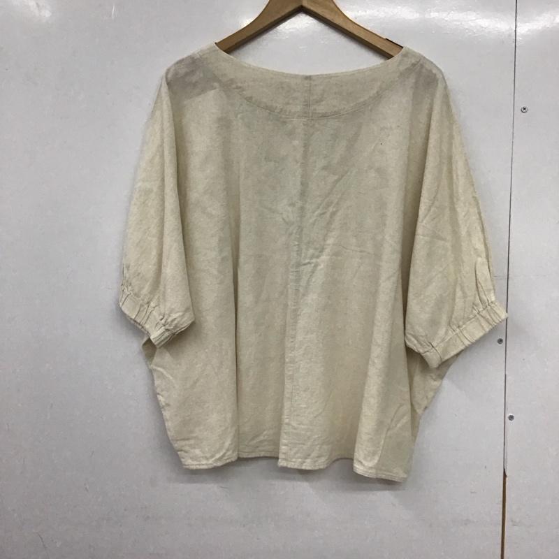 サマンサモスモス Samansa Mos2 カットソー 半袖 半袖カットソー 無地Tシャツ ワイドネックカットソー FREE 無地 オフホワイト / オフホワイト / レディース USED 古着 中古 10151377