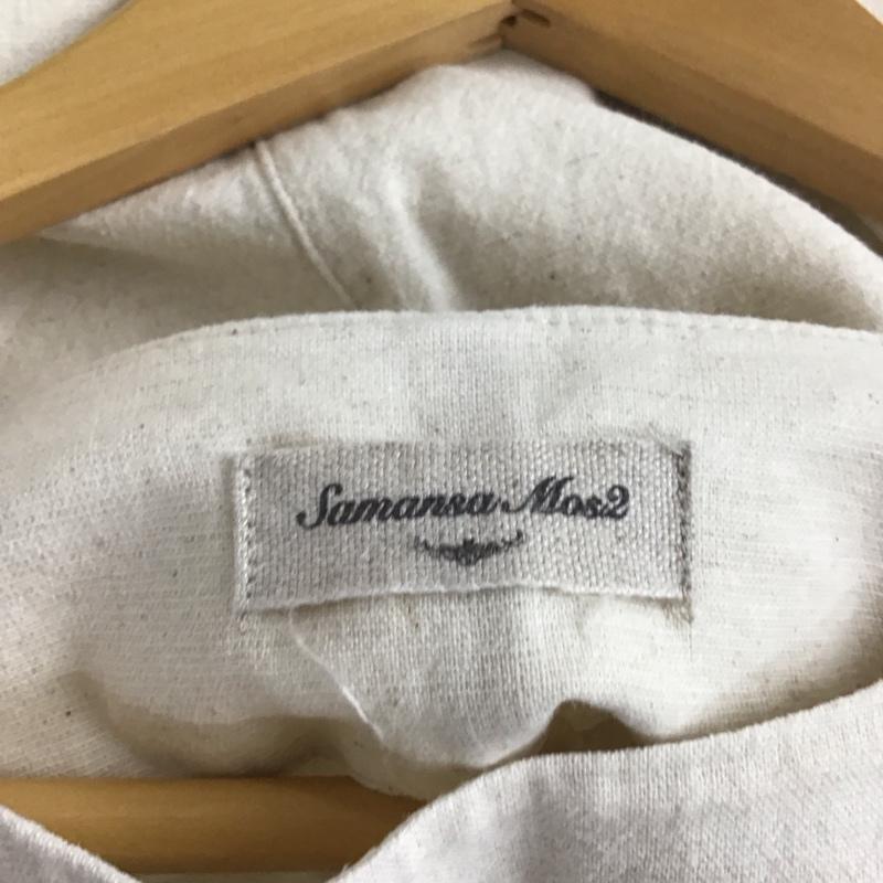 サマンサモスモス Samansa Mos2 カットソー 半袖 半袖カットソー 無地Tシャツ ワイドネックカットソー FREE 無地 オフホワイト / オフホワイト / レディース USED 古着 中古 10151377