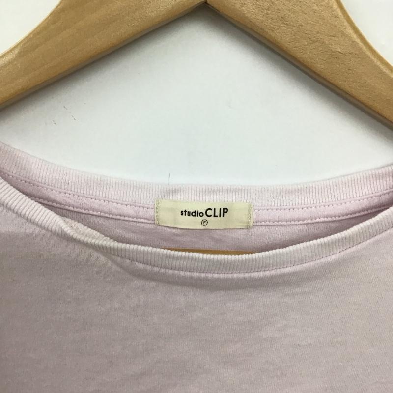 スタディオクリップ studio CLIP Tシャツ 半袖 半袖カットソー 無地Tシャツ クルーネックカットソー FREE 無地 桃 / ピンク / pink レディース USED 古着 中古 10151381