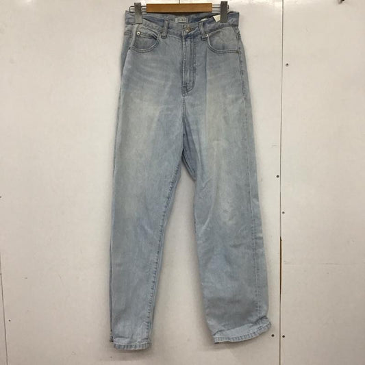 ローリーズファーム LOWRYS FARM パンツ デニム、ジーンズ デニムパンツ スリムパンツ カジュアルパンツ L 無地 水色 / ライトブルー / レディース USED 古着 中古 10151391