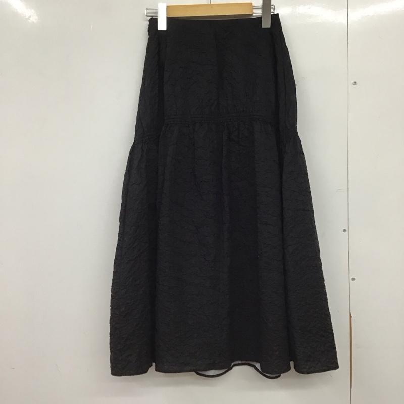 ミラオーウェン Mila Owen スカート ロングスカート ロングスカート フレアスカート カジュアルスカート 0 無地 黒 / ブラック / black レディース USED 古着 中古 10151392