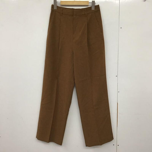 ローリーズファーム LOWRYS FARM パンツ スラックス スラックスパンツ ワイドパンツ センタータックパンツ L 無地 茶 / ブラウン / brown レディース USED 古着 中古 10151395