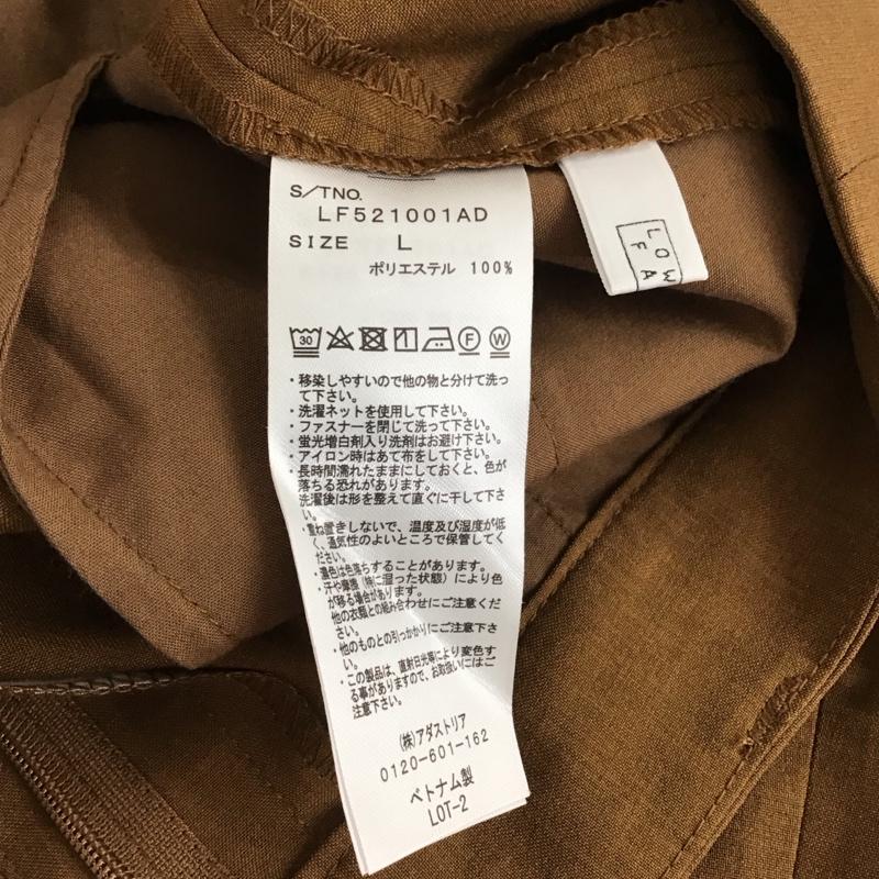ローリーズファーム LOWRYS FARM パンツ スラックス スラックスパンツ ワイドパンツ センタータックパンツ L 無地 茶 / ブラウン / brown レディース USED 古着 中古 10151395