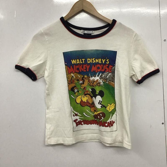 ザラ ZARA Tシャツ 半袖 半袖カットソー プリントTシャツ クルーネックカットソー S プリント X キャラクター 白 / ホワイト / white レディース USED 古着 中古 10151401