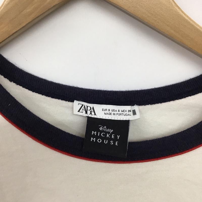 ザラ ZARA Tシャツ 半袖 半袖カットソー プリントTシャツ クルーネックカットソー S プリント X キャラクター 白 / ホワイト / white レディース USED 古着 中古 10151401