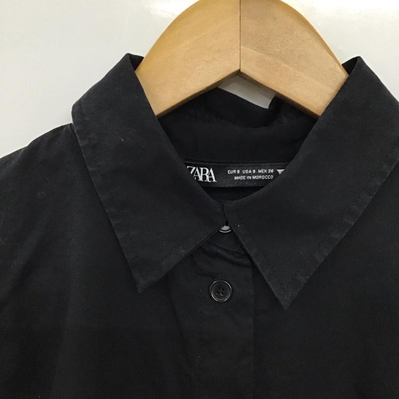ザラ ZARA シャツ、ブラウス 長袖 長袖シャツ 無地シャツ カラーシャツ S 無地 黒 / ブラック / black レディース USED 古着 中古 10151403