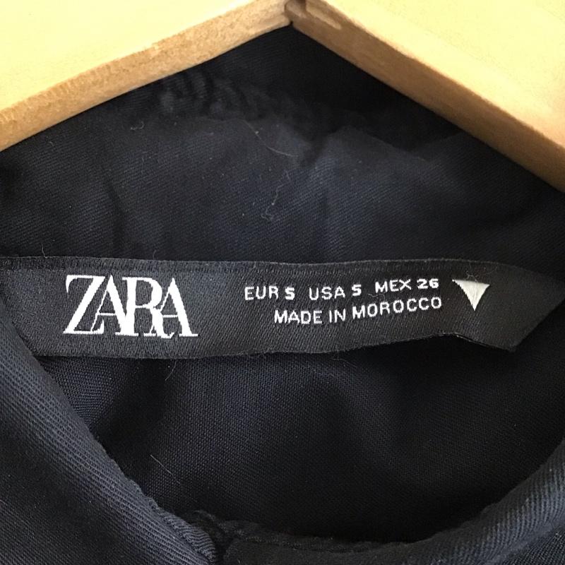 ザラ ZARA シャツ、ブラウス 長袖 長袖シャツ 無地シャツ カラーシャツ S 無地 黒 / ブラック / black レディース USED 古着 中古 10151403