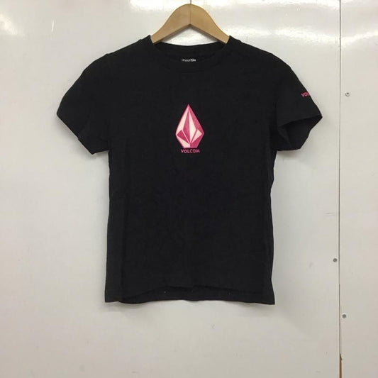 ボルコム VOLCOM Tシャツ 半袖 半袖カットソー プリントTシャツ クルーネックカットソー S プリント 黒 / ブラック / black レディース USED 古着 中古 10151404