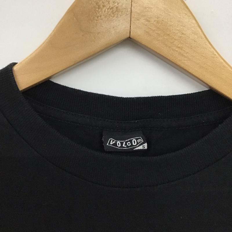 ボルコム VOLCOM Tシャツ 半袖 半袖カットソー プリントTシャツ クルーネックカットソー S プリント 黒 / ブラック / black レディース USED 古着 中古 10151404