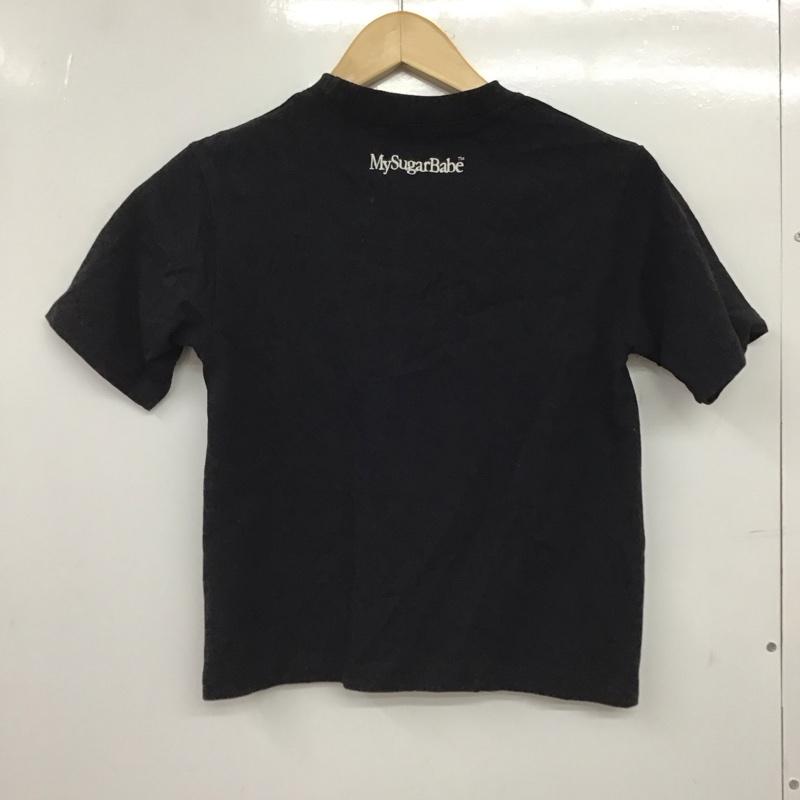 マイシュガーベイブ My Sugar Babe Tシャツ 半袖 半袖カットソー プリントTシャツ クルーネックカットソー S 無地 黒 / ブラック / black レディース USED 古着 中古 10151413