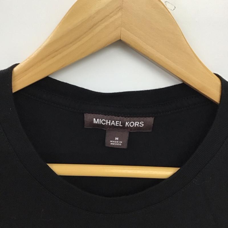マイケルコース MICHAEL KORS Tシャツ 半袖 半袖カットソー プリントTシャツ クルーネックカットソー M 無地 黒 / ブラック / black レディース USED 古着 中古 10151414