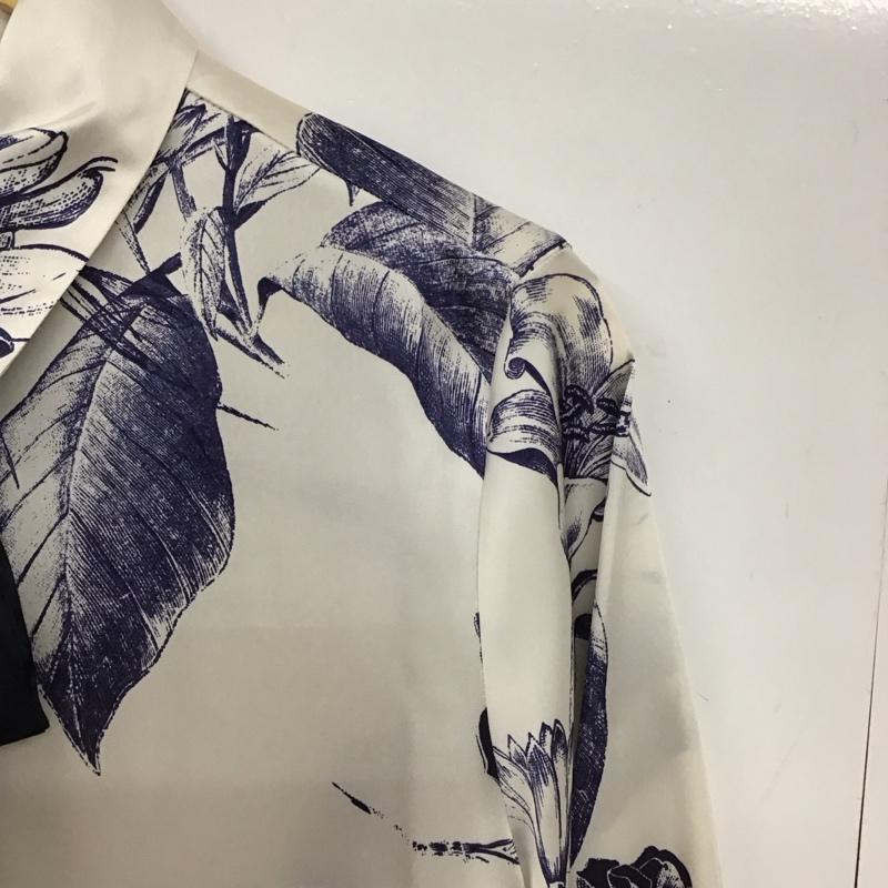 ザラ ZARA シャツ、ブラウス 長袖 長袖シャツ プリントシャツ カラーシャツ M 総柄 白 / ホワイト / white レディース USED 古着 中古 10151415