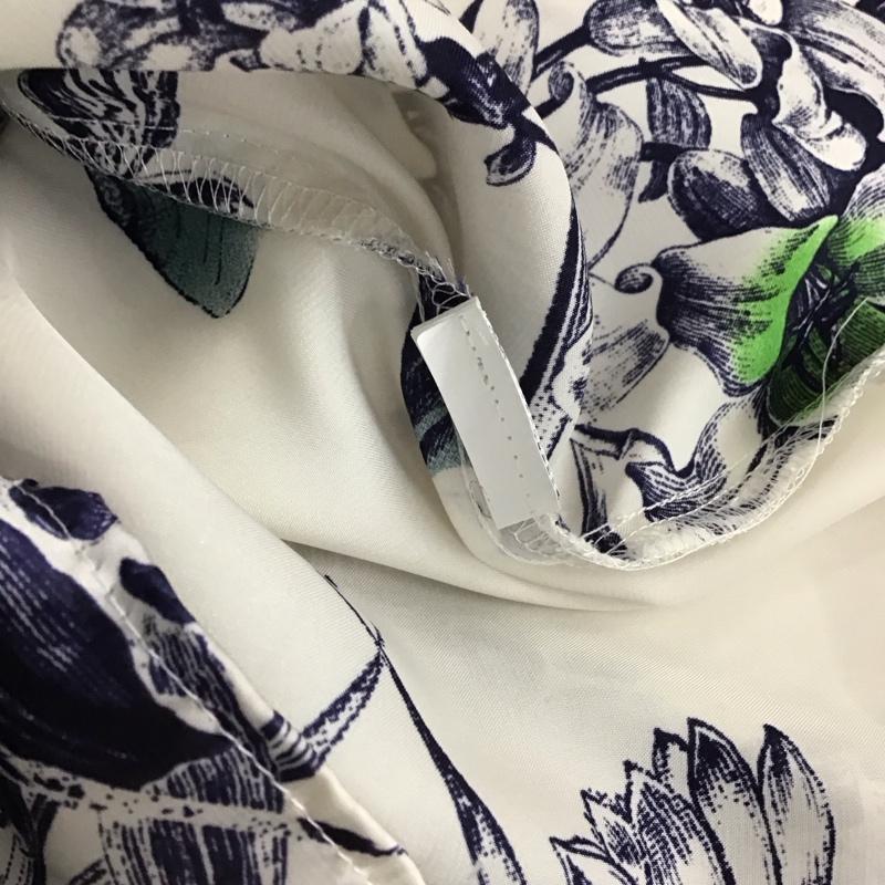 ザラ ZARA シャツ、ブラウス 長袖 長袖シャツ プリントシャツ カラーシャツ M 総柄 白 / ホワイト / white レディース USED 古着 中古 10151415