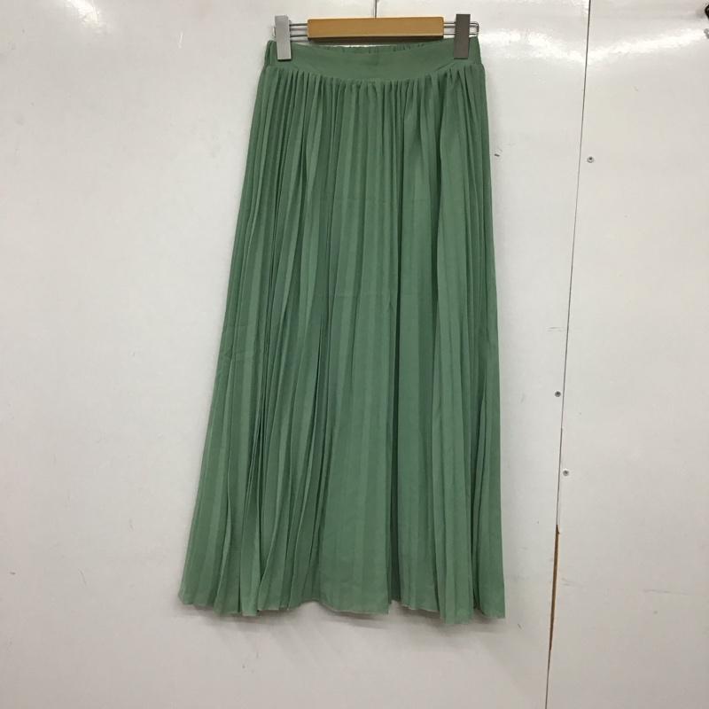 ユアーズ ur s スカート ロングスカート ロングスカート プリーツスカート フレアスカート M 無地 薄緑 / ライトグリーン / レディース USED 古着 中古 10151418