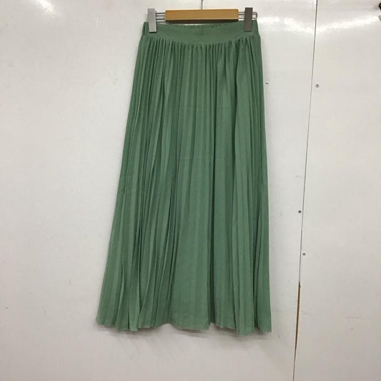 ユアーズ ur s スカート ロングスカート ロングスカート プリーツスカート フレアスカート M 無地 薄緑 / ライトグリーン / レディース USED 古着 中古 10151418